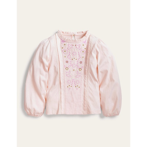 보덴 Boden Lace Mix Jersey Top - Boto Pink