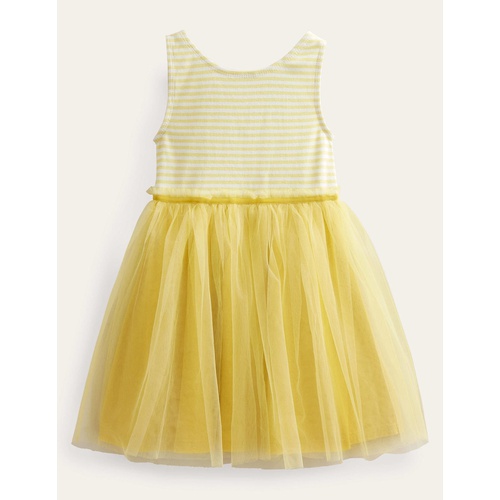 보덴 Boden Tulle Jersey Dress - Lemon Yellow