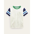 Boden Sporty Short-Sleeve T-shirt - Ivory/Mandarin Orange