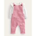 Boden Knitted Dungaree Set - Almond Pink
