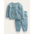 Boden Embroidered Knitted Playset - Pebble Blue