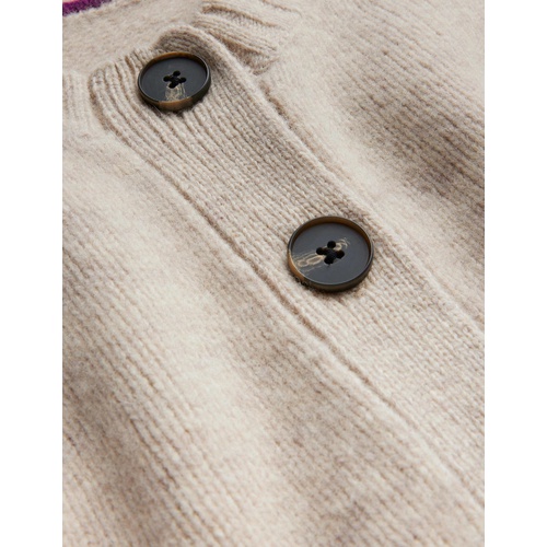 보덴 Boden Brushed Wool Cropped Cardigan - Oatmeal Melange