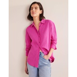 Boden Textured Jersey Shirt - Rose Violet