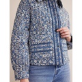 Boden Printed Quilted Jacket - Blue Paisley Print