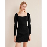 Boden Square Neck Mini Jersey Dress - Black