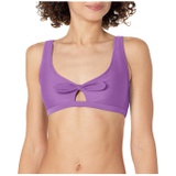 Body Glove Womens Standard Smoothies May Solid Bikini Top Swimsuit with Peekaboo Front Bow Detail