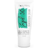 Body Merry SPF 50 Moisturizing Sunscreen Lotion for Face, Neck, Arms and Body with Zinc Oxide, Vitamin E and C and Organic Extracts
