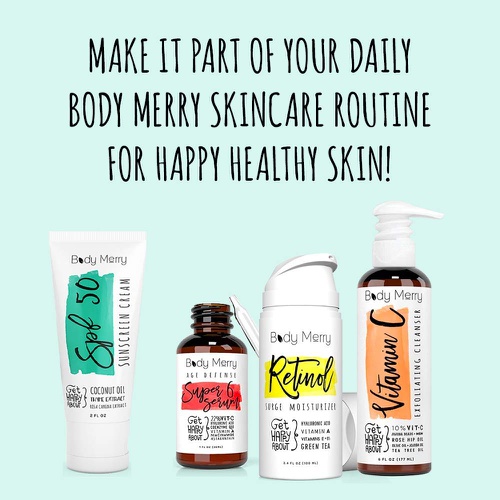  Body Merry SPF 50 Moisturizing Sunscreen Lotion for Face, Neck, Arms and Body with Zinc Oxide, Vitamin E and C and Organic Extracts