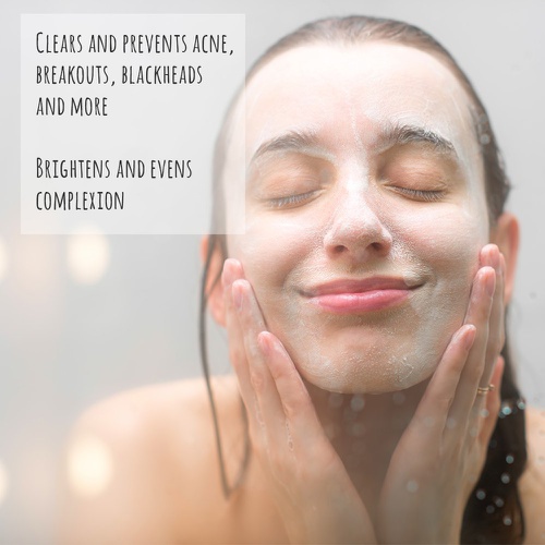  Body Merry Glycolic Acid Exfoliating Cleanser Anti-Aging Face Wash w AHA, Tea Tree and Rosehip Extracts for Wrinkles, Lines & Spots Reduction & Acne