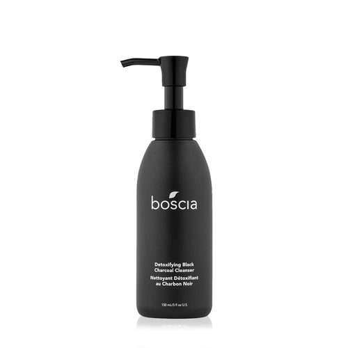  boscia Detoxifying Black Charcoal Cleanser - Vegan, Cruelty-Free, Natural and Clean Skincare | Activated Charcoal and Vitamin C Warming Gel Face Cleanser, 150mL