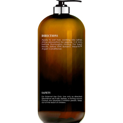  Botanic Hearth Argan Shampoo, Hydrating & Volumizing, Sulfate & Paraben Free, All Hair Types & Color Treated Hair, Men and Women 16 fl oz