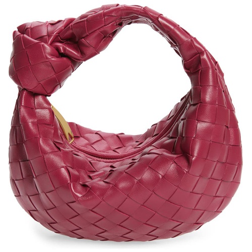 보테가 베네타 Bottega Veneta Mini Jodie Leather Hobo_CINNABAR-GOLD