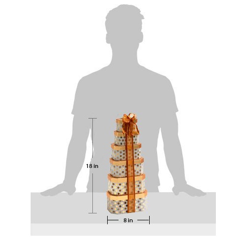  Broadway Basketeers Towering Heights Assorted Chocolate, Cookies and Sweets Gift Tower