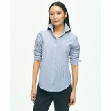 Classic Fit Stretch Supima Cotton Non-Iron Bengal Stripe Dress Shirt