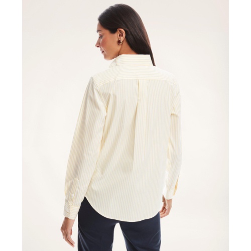 브룩스브라더스 Classic Fit Stretch Supima Cotton Non-Iron Bengal Stripe Dress Shirt