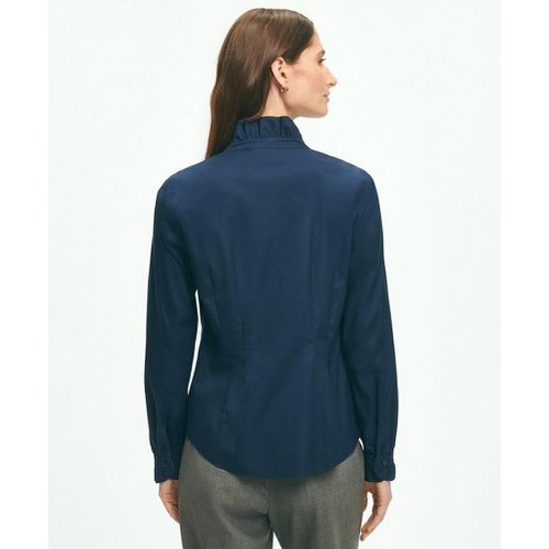 브룩스브라더스 Fitted Non-Iron Stretch Supima Cotton Ruffle Dress Shirt
