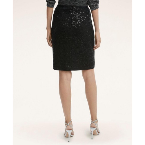 브룩스브라더스 Wool Blend Sequin A-Line Skirt