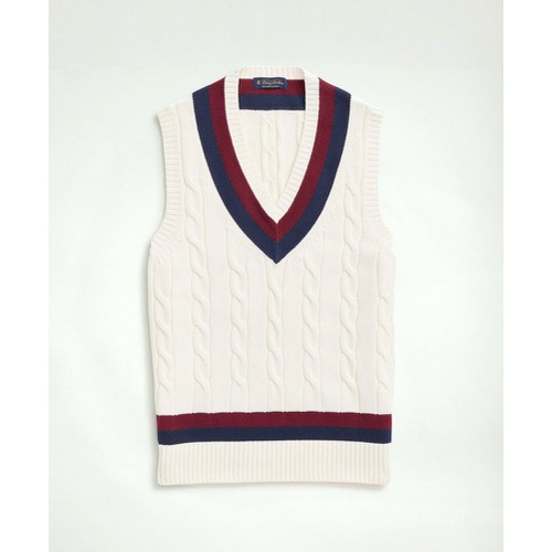 브룩스브라더스 Vintage-Inspired Tennis V-Neck Vest in Supima Cotton