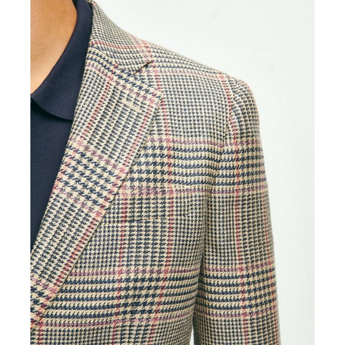 브룩스브라더스 Milano Slim-Fit Wool-Silk-Linen Check Hopsack Sport Coat