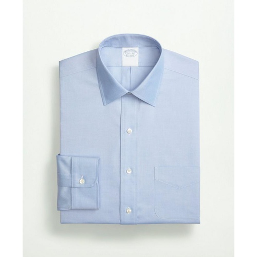브룩스브라더스 Stretch Supima Cotton Non-Iron Pinpoint Oxford Ainsley Collar Dress Shirt