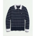 Vintage-Inspired Long-Sleeve Tennis Polo in Supima Cotton