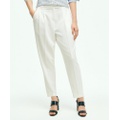 Cropped Fine Twill Crepe Pants