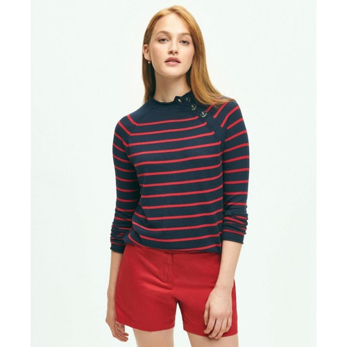 브룩스브라더스 Mariner Striped Silk-Cotton Sweater