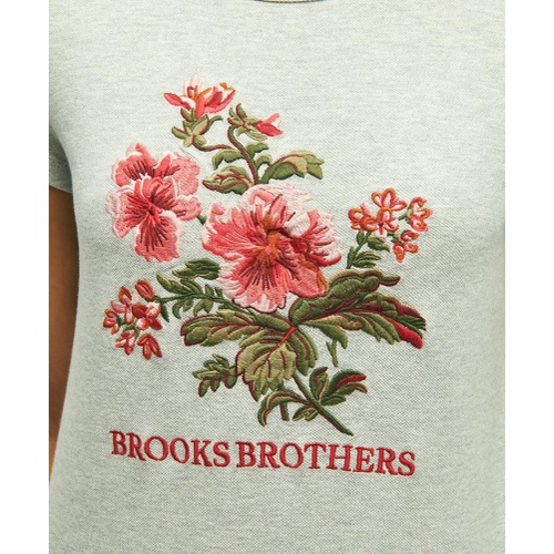 브룩스브라더스 Cotton Embroidered T-Shirt