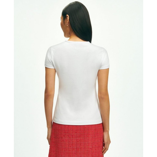 브룩스브라더스 Elevated Cotton Modal Pique T-Shirt