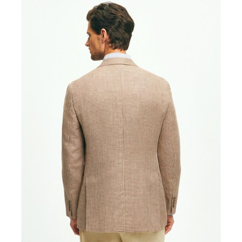브룩스브라더스 Classic Fit 1818 Houndstooth Sport Coat In Linen-Wool Blend