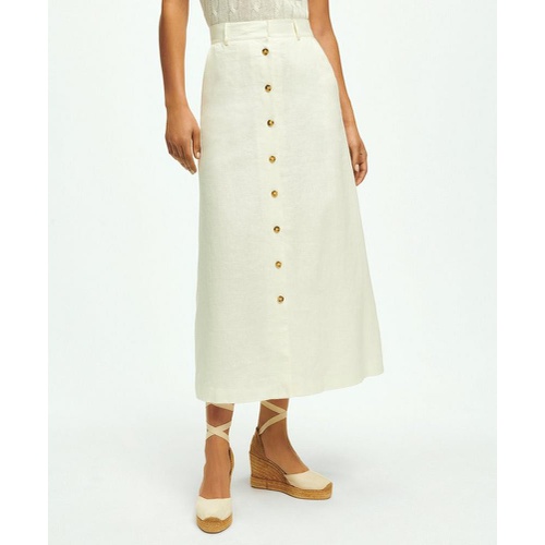 브룩스브라더스 A-Line Linen Skirt
