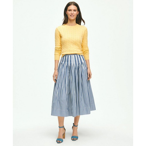 브룩스브라더스 Striped A-Line Skirt In Cotton