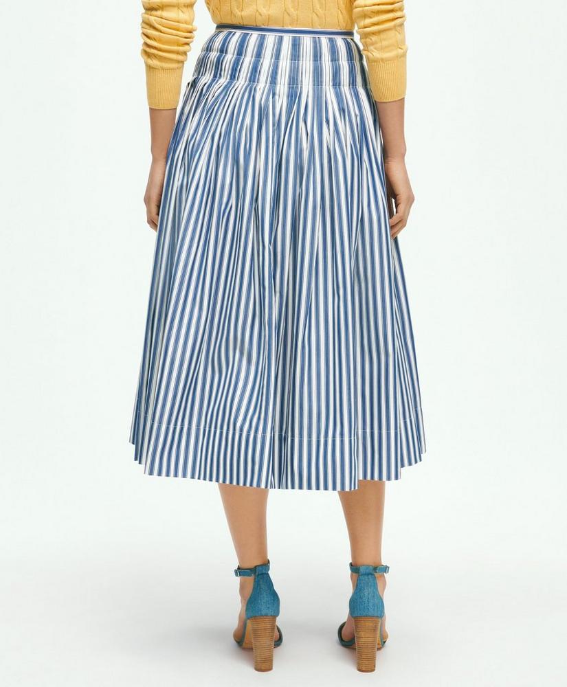 브룩스브라더스 Striped A-Line Skirt In Cotton