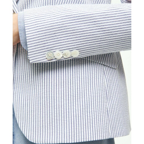 브룩스브라더스 Classic Striped Seersucker Jacket In Cotton Blend