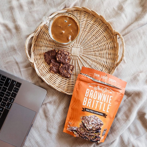  Sheila Gs Brownie Brittle Salted Caramel- Low Calorie, Healthy Chocolate, Sweets & Treats Dessert, Thin Sweet Crispy Snack-Rich Brownie Taste with a Cookie Crunch- 5 oz, Pack of 6