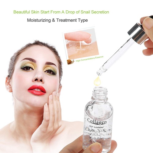  Brrnoo Face Skin Care Serum, Moisturizing Snail Serum Snail Secretion Nourishing Skin Essence Face Anti-aging Essence for Striae Anti-Wrinkle Cream Collagen 30ml