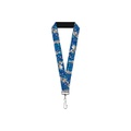 Buckle-Down Unisex-Adults Lanyard-10-Frozen Olaf Poses/Snowflakes Blues, Multicolor, One-Size