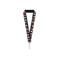 Buckle-Down Lanyard-10-Classic Mickey Mouse 1928 Collage Black/Whit