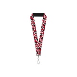Buckle-Down Lanyard-10-Mickey Mouse Poses Scattered Red/Black/White