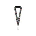 Buckle-Down Unisex-Adults Lanyard-10-Nightmare Before Christmas 4-Character Group, Multicolor, One-Size