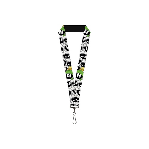  Buckle-Down Lanyard - Marvin the Martian Expressions Stacked White/Black/Green/Gold
