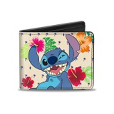 Buckle-Down Mens Stitch Winking Pose + Ohana Means Family/Tropical Icons, Multicolor, Standard Size