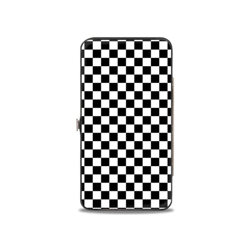  Womens Buckle-down Hinge - Checker Black/White Wallet, Multicolor, 7 x 4 US