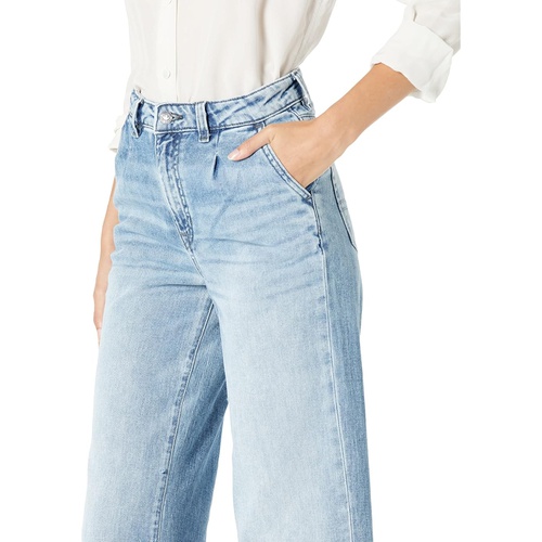  Buffalo David Bitton Addison High-Rise Wide Leg Cropped in Acid and Creased