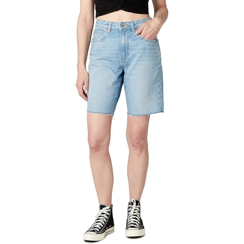  Buffalo David Bitton Maggie Mom Shorts in Mid Blue Sanded