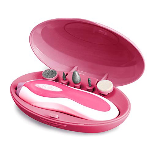  Bunny Ears Electric Pedicure & Manicure Set Portable Shaper with 5-piece attachment for the care of hands and feet. Electric nail file for home use