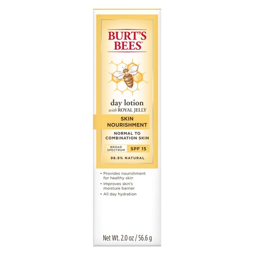 버츠비 Burts Bees Skin Nourishment Day Lotion with SPF 15 for Normal to Combination Skin, 2 Oz (Package May Vary)