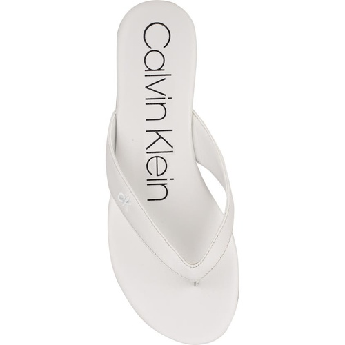  Calvin Klein Sabella Flip Flop_WHITE LEATHER
