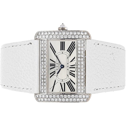  Cartier Tank Quartz Silver Dial Watch WA301356 (Pre-Owned)