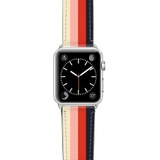 CASETiFY Rad Retro Saffiano Faux Leather Apple Watch Strap_SILVER